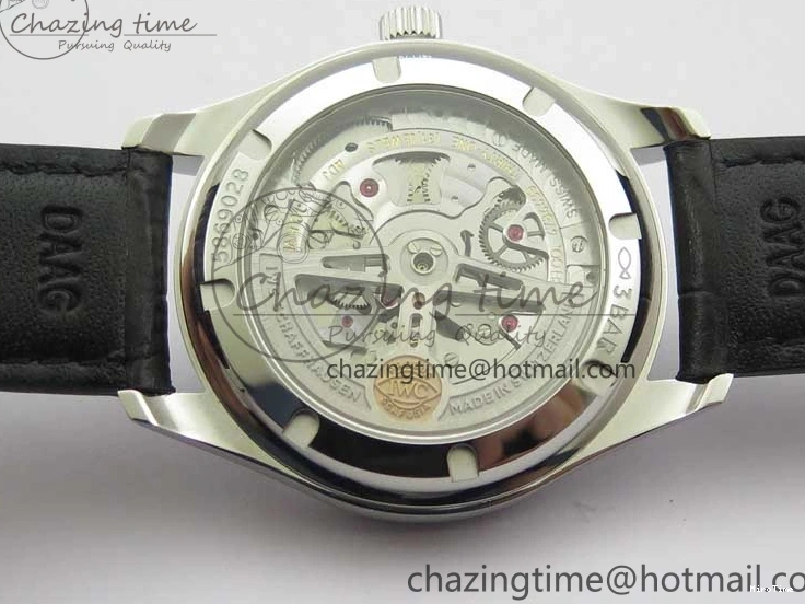 MIROTIME 0112 TimelessDesign Portuguese IW358304 ZF 1:1 Best Edition SS Blue Dial on Leather Strap A 7078